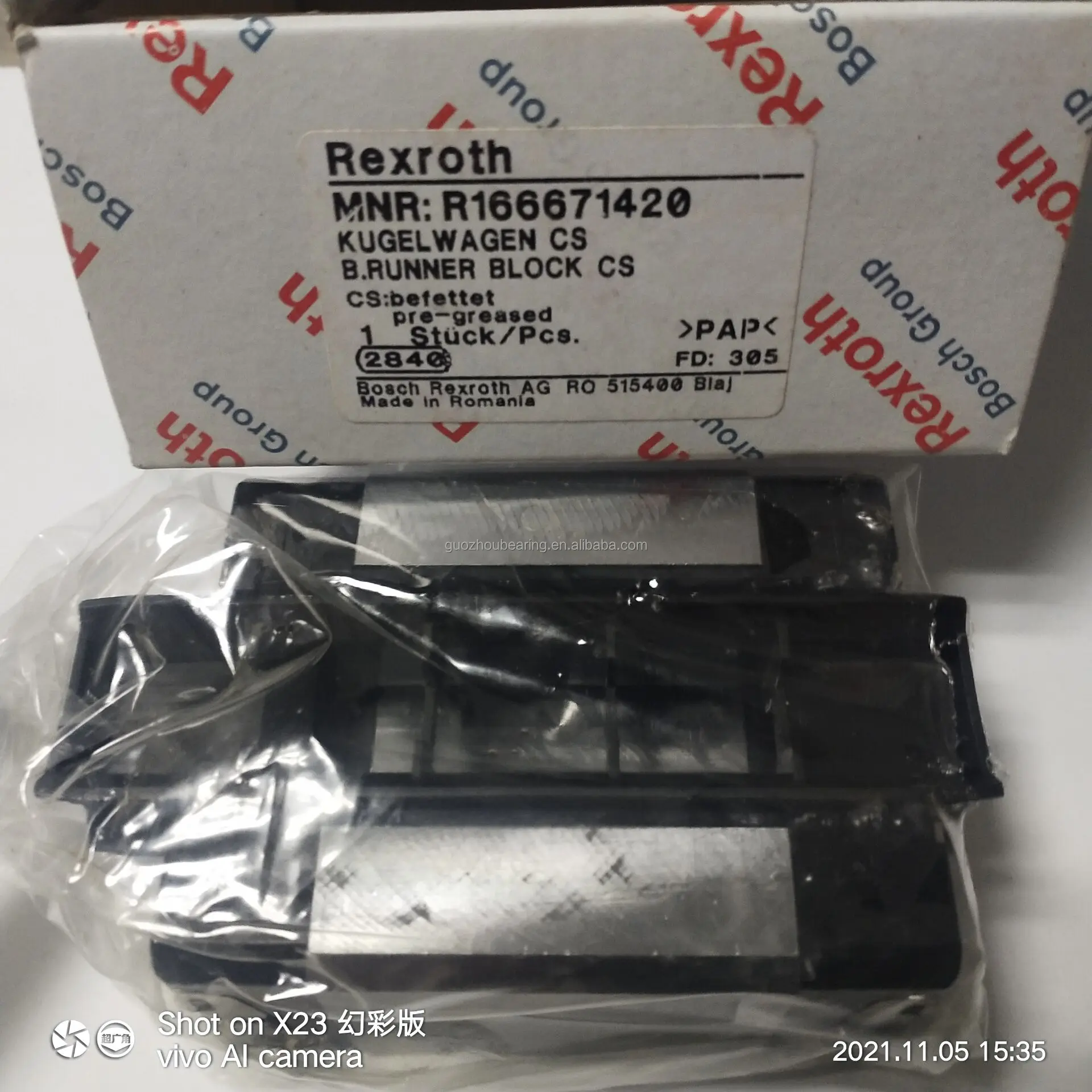 Original Rexroth Linear Guide Rail Runner Block R166671420 Linear Guide Block