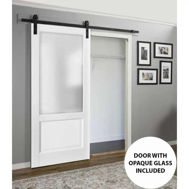 Practical Interior Frosted Glass Sliding Barn Door Buy Sliding Barn Door,Tempered Glass Door