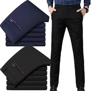 Spring Casual Pants Men Office Business Dress Pants Straight Leg Professional Dress Straight Leg Small Legs Men's Pants