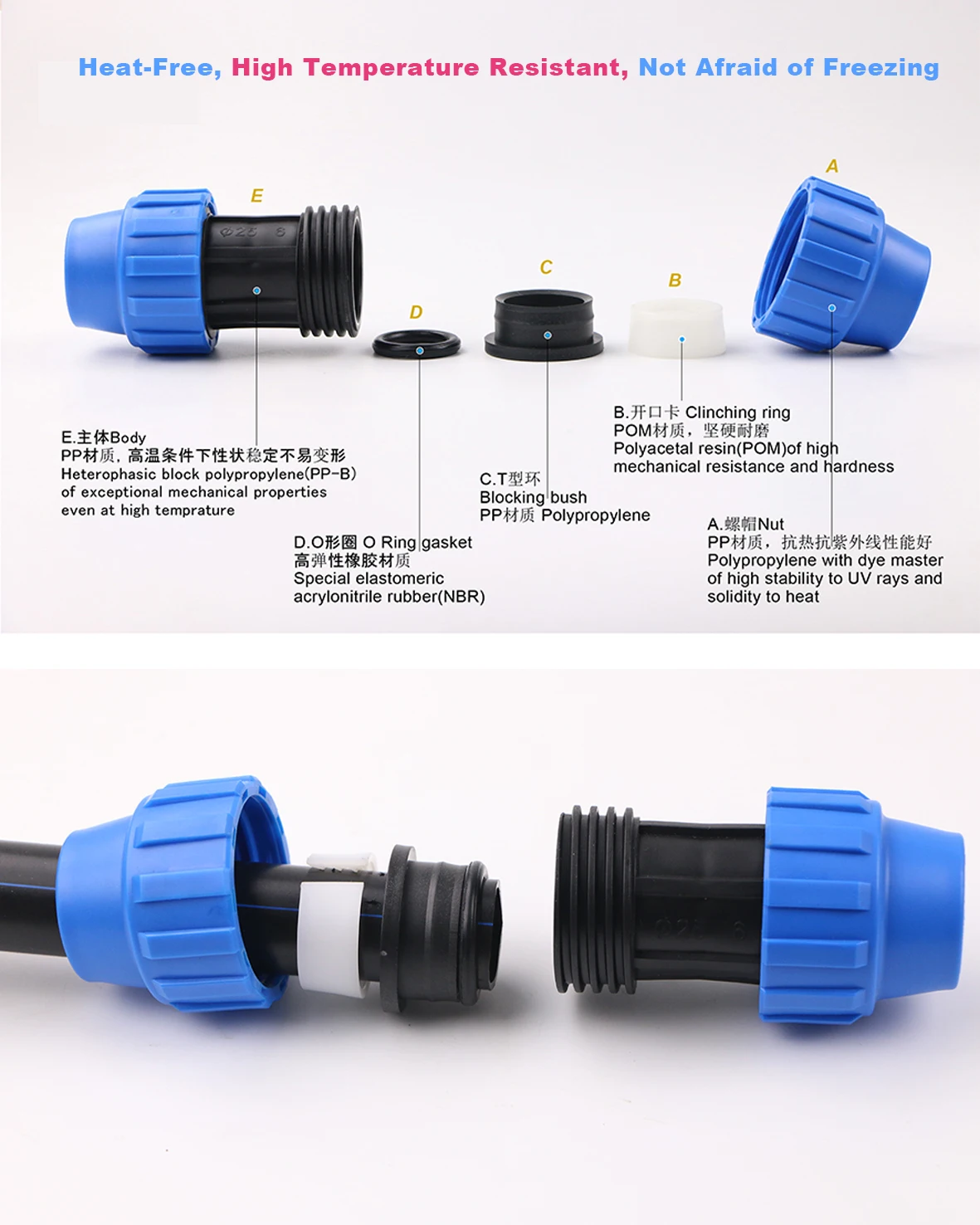 1compression fitting 8