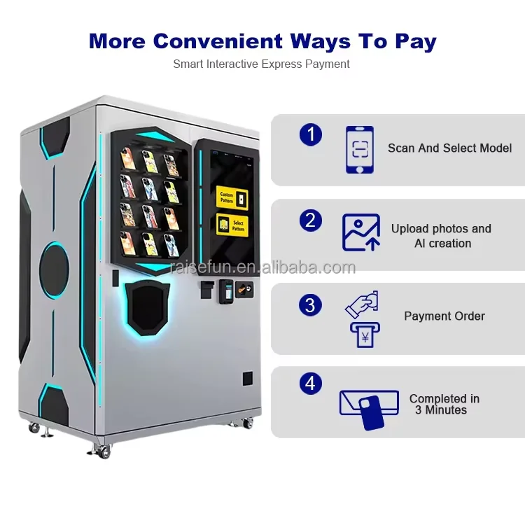 product smart phone case vending machine diy uv printing automatic 24 hours self service touch screen custom mobile cover printer-4