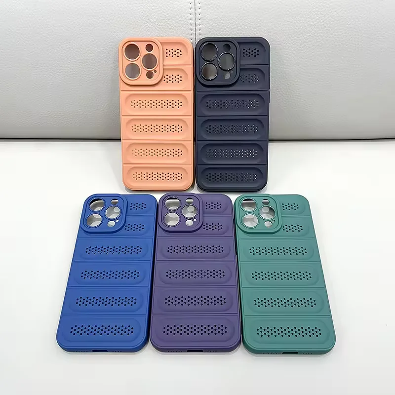 OEM TPU skin feeling frosted mobile phone case Cooling phone cover for iPHONE 11 12 13 14 15 Pro max