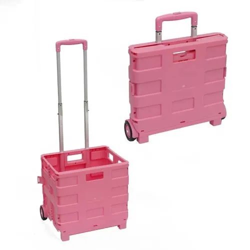 
 Пластиковая Складная хозяйственная тележка/легкая Мобильная тележка для покупок с колесами  