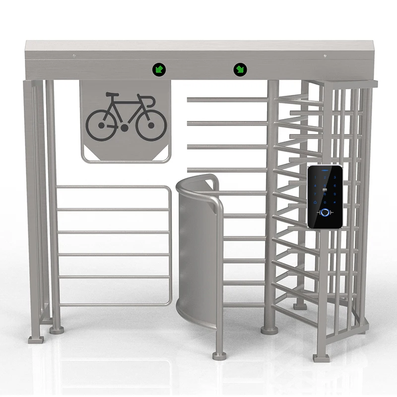 304 Stainless Steel Security Full Height Bicycle Turnstile