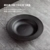 Assiette noire de 9 pouces