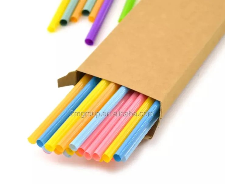 Biodegradable Colored Disposable Pla Eco Black Plastic Straw Compostable Drinking Pla Straws Eco
