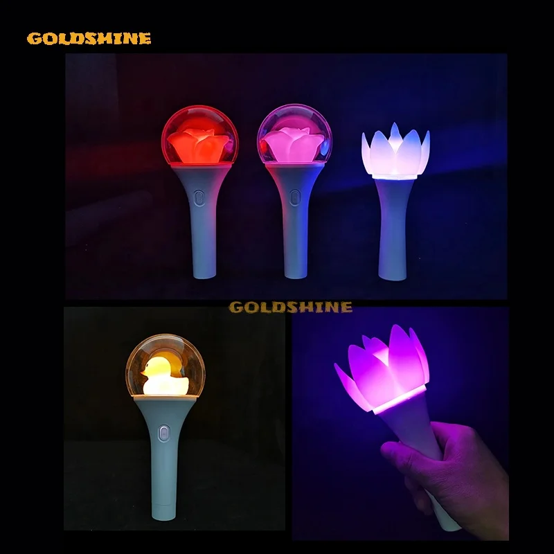 Custom Kpop Light Stick Led Idol Concert Lightstick Cheering Fans Hand Light Stick for Events Flower Shaped LED Light Sticks