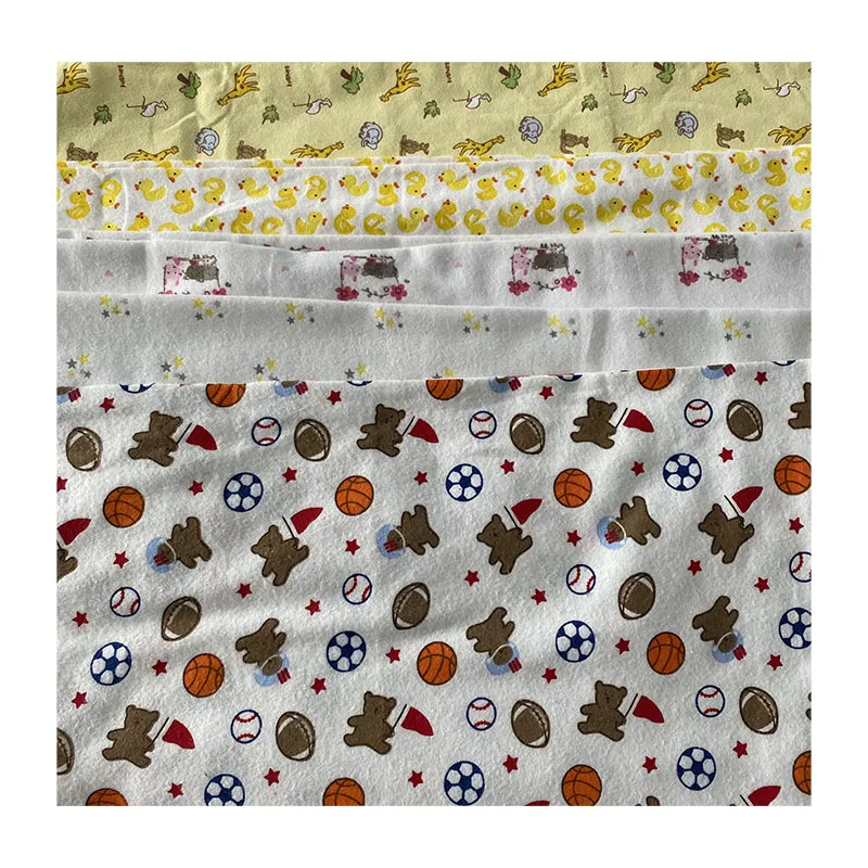 Оптовая продажа, доступная хлопчатобумажная ткань с принтом для пижам, одежда для сна