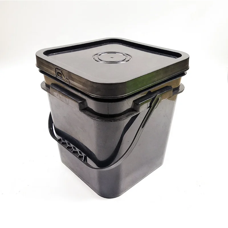 Square 1L Plastic Buckets 3L Plastic Pails 16L PP Barrels PE Drums 25L Packing Plastic Buckets with Lids 2 Pc Square Shape 1-30L