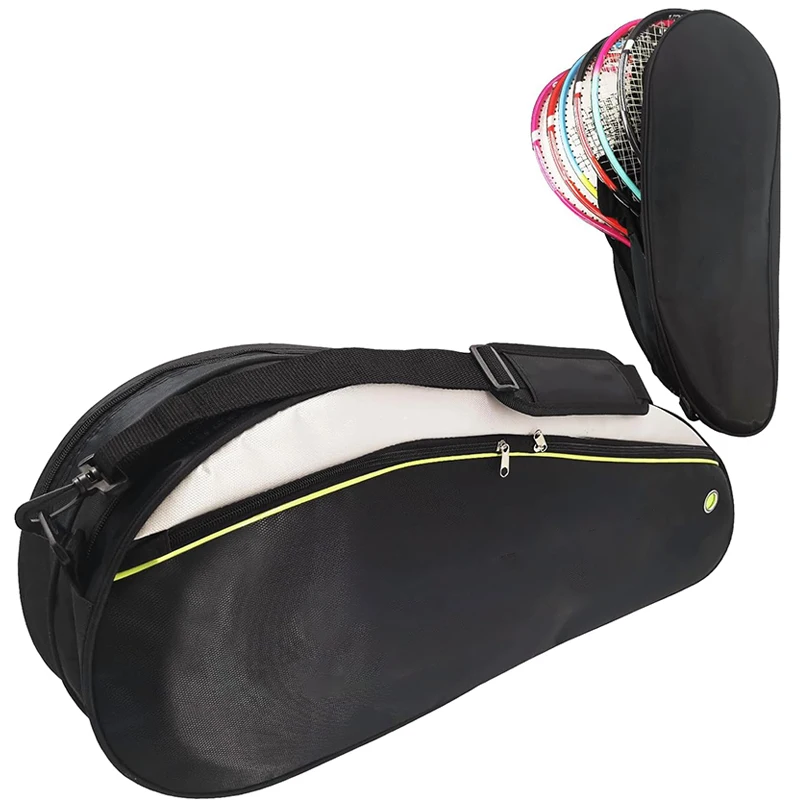 Badminton Colorful Pattern Print Leather Tote Bag