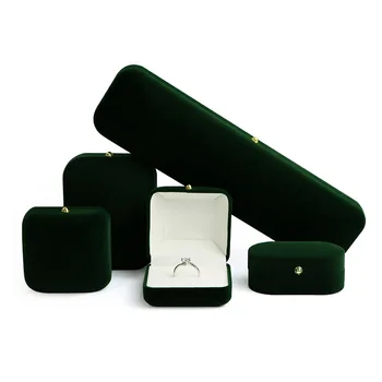 High-quality Velvet Jewelry Box Wedding Pair Ring Box Pendant Bracelet Necklace Earrings Packaging Luxury Gift Storage Box
