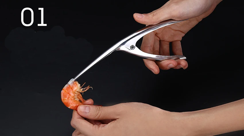 Очиститель креветок, очиститель креветок из нержавеющей стали, устройство для очистки креветок, Креативные кухонные инструменты