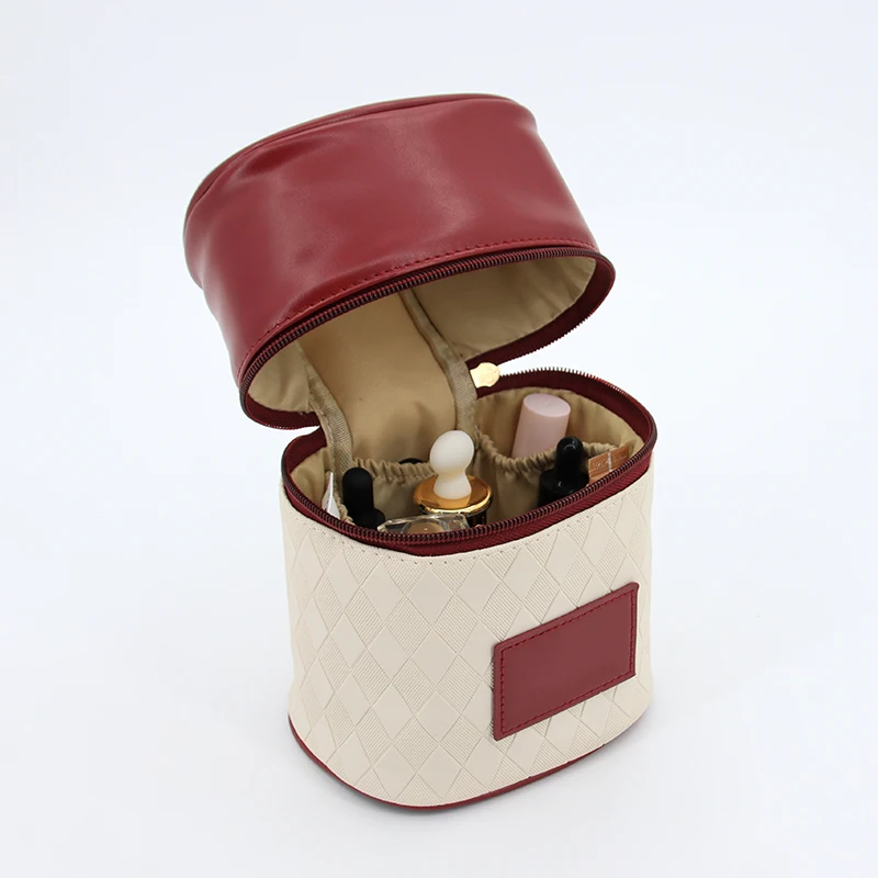 Hot Sale PU Leather Makeup Bag Cosmetic Case Travel Beauty Box factory