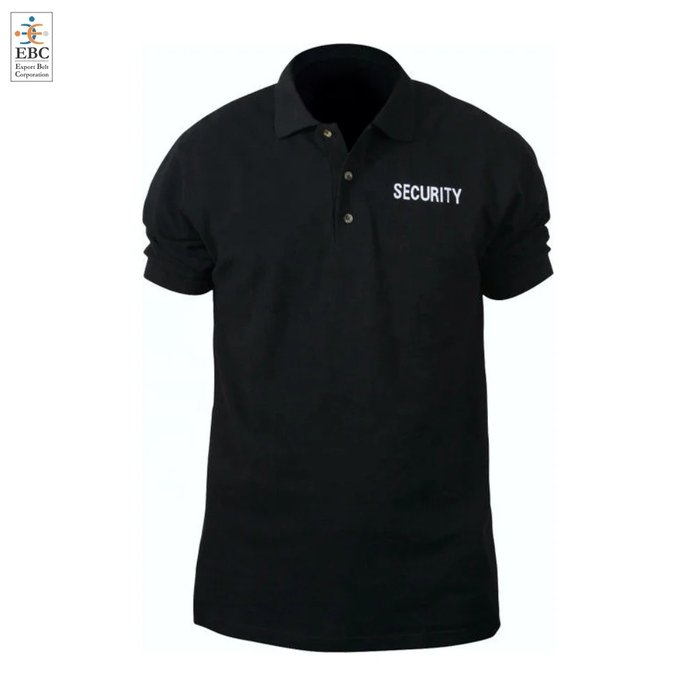 Оптовая продажа Высококачественная Черная защищенная рубашка-поло 100% хлопковая дышащая Влагоотводящая безопасная рубашка-поло всех размеров и цветов