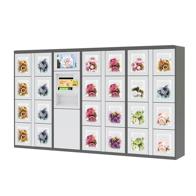 Flowers Vending Machine Gift High-End Automatic Outdoor Flower for Selling Bouquets With Transparent Shelf Display Large Window