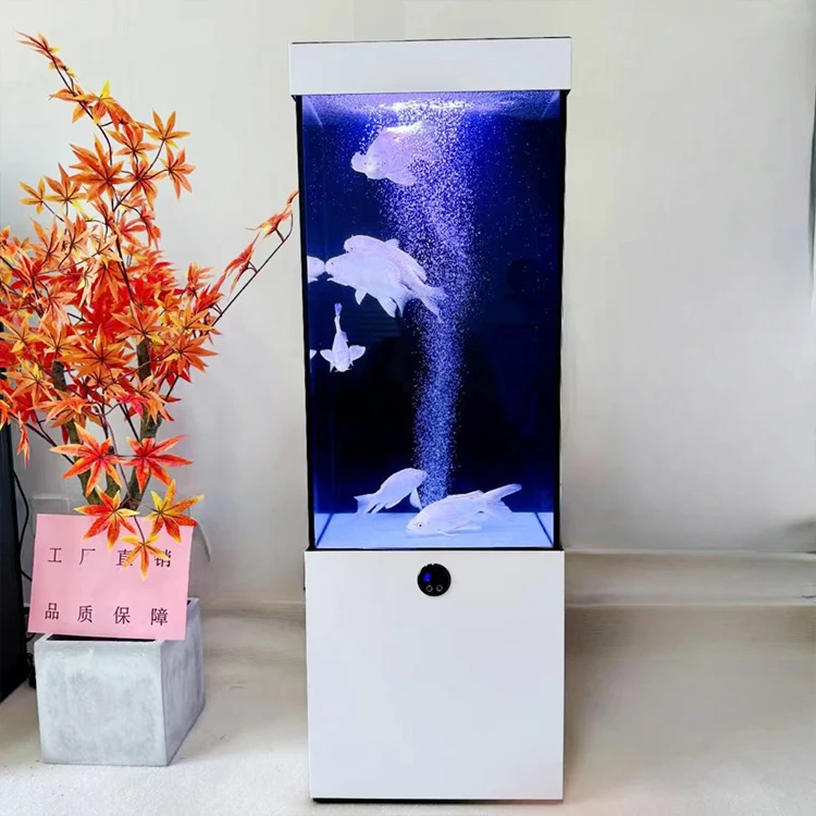 Wholesale Factory Square Fish Tank Aquarium Home Decorations With Bottom  Cabinet Fish Tank With Bubble Stones
