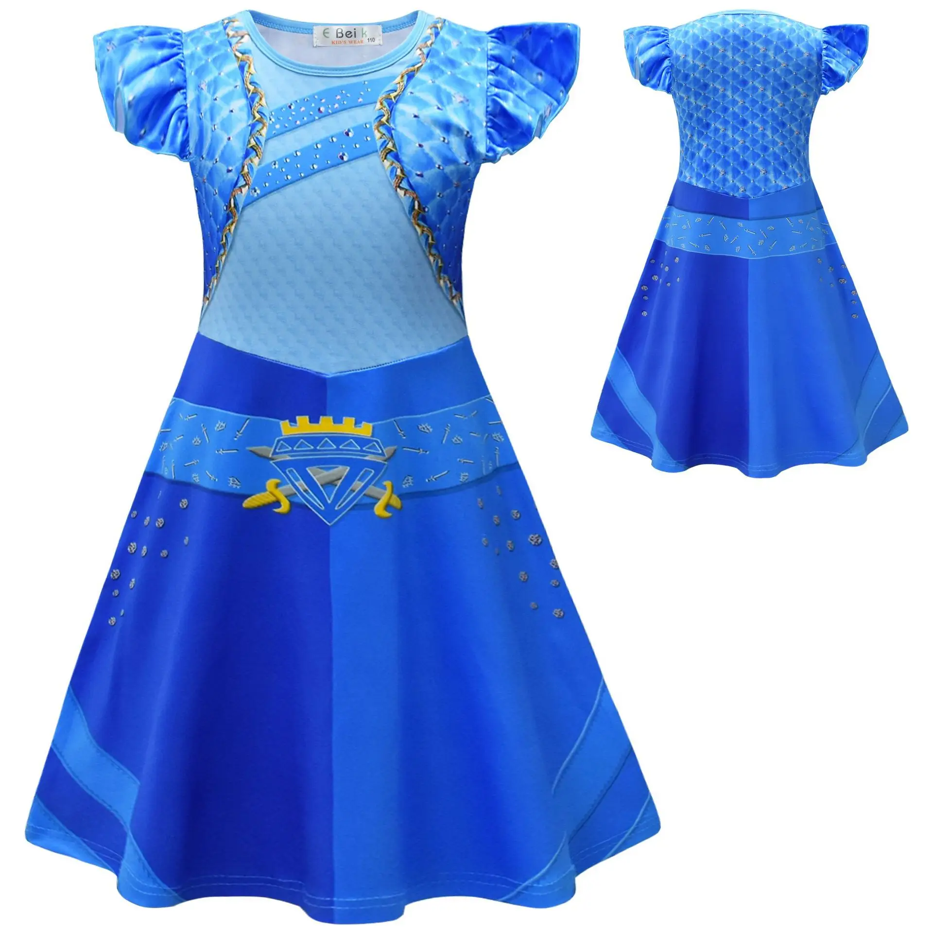 open lace back dress Descendants Costume Queen of Hearts Cosplay Red Dress For Adult Female –  Cosplaysky.ca main image 1