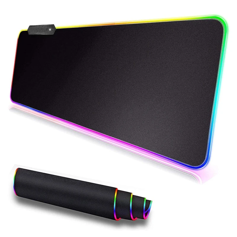 RGB Gaming Mouse Pad Large Size Colorful Luminous for PC Computer Desktop 7 Colors Mousepad LED Light Desk Mat Game Keyboard Pad