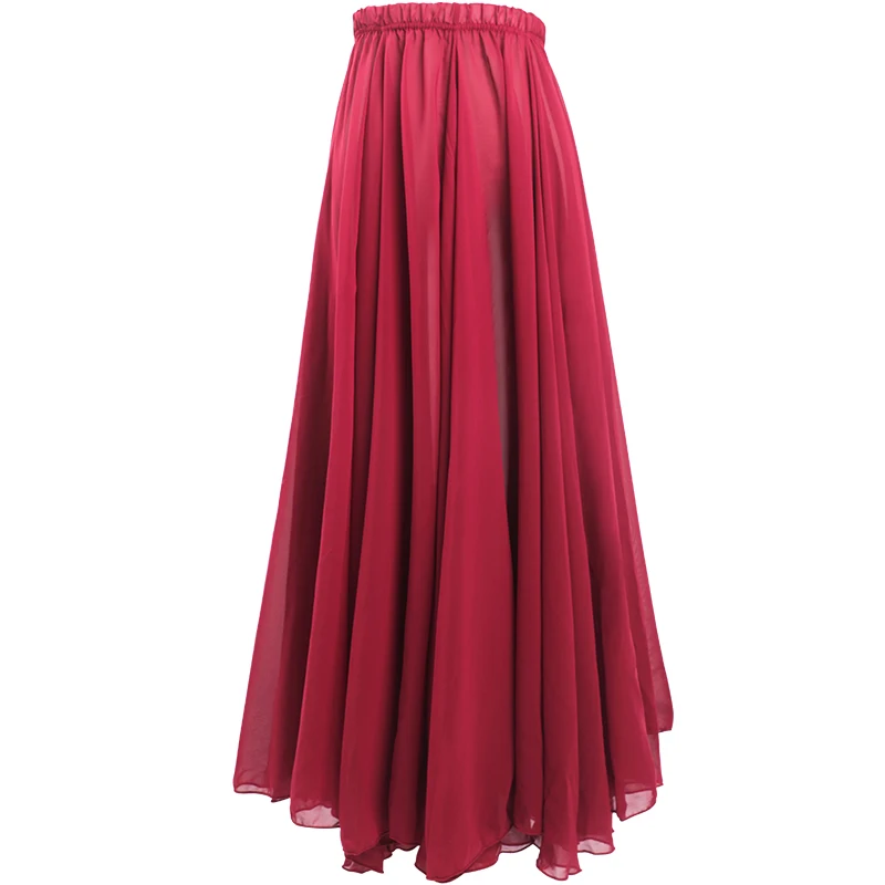 Gonna A Ruota 720 Gradi In Chiffon - Gonna Da Ballo Professionale Lunga
