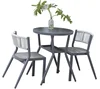 Table ronde gris foncé