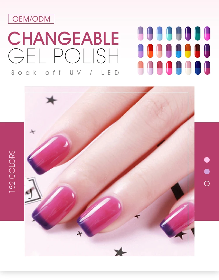 Mood Change Color Nails Supplies Temperature Gel 15ml Custom Private