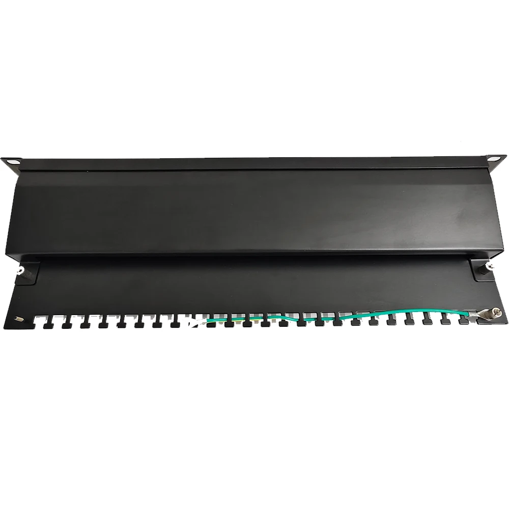 Factory Wholesale Manufacture Price High Density19" 1U 24-port Category 5e Shielded Patch Panel for Server Racks factory
