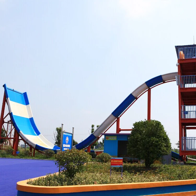 Best Large Structure Fiberglass Boomerang Slide Commercial Water Slide for Pool