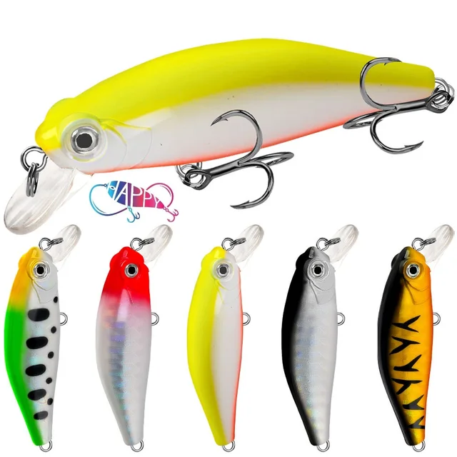 Wholesale 3D Eyes 5.5cm 6g Sinking fishing minnow lures laser hard bait lifelike minnow lure Jerkbait Bass Bait New Arrival