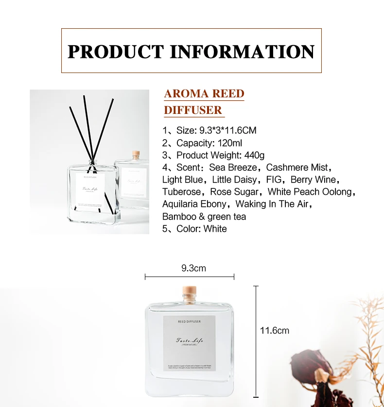 Wholesale 100ml Home Fragrance Reed Diffuser Bottle Luxury Reed