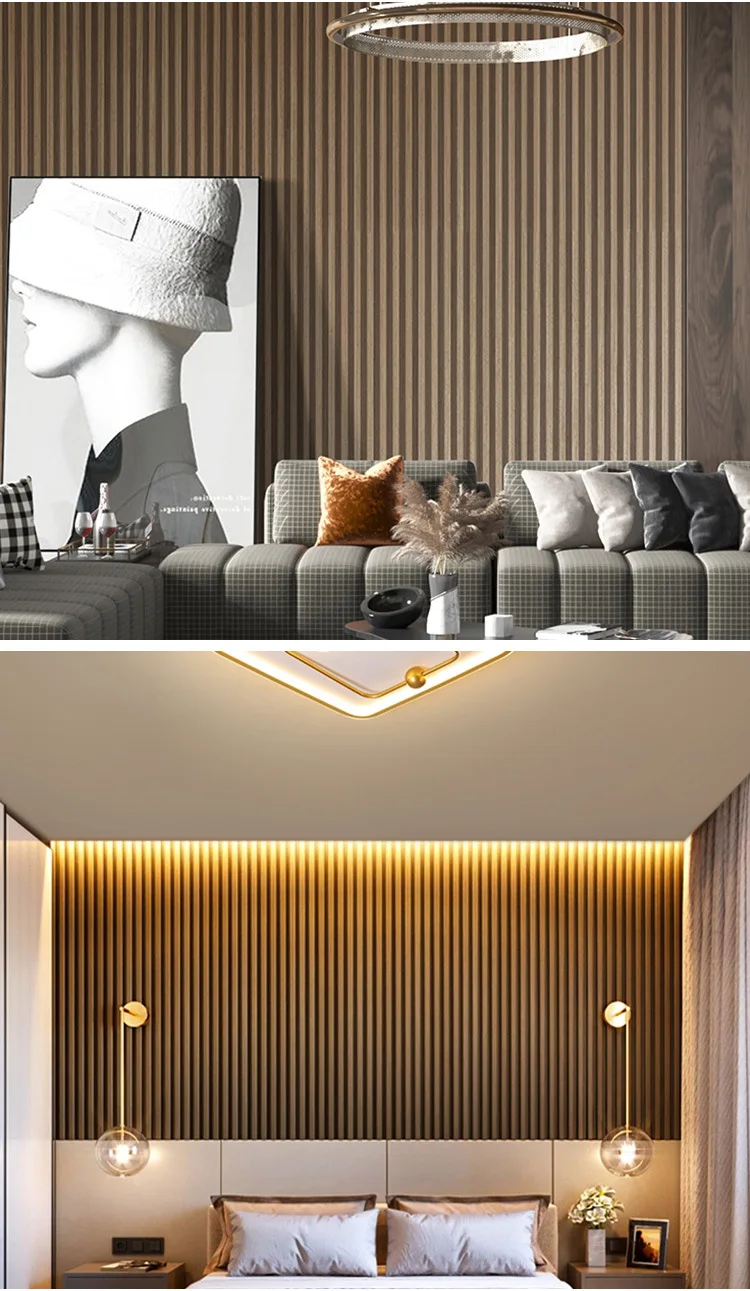 Baijin Interior Cladding Decorative Fluted Wall Panel Board Bedroom ...