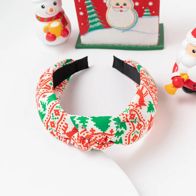 Shenglan Christmas Knotted Headbands For Women Girls Fashion Santa
