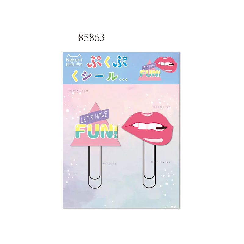 Nekoni ПВХ Закладка 3D планировщик Зажимы для бумаги Канцелярские Товары детей и студентов чтение подарки пользовательские закладки маркер страниц