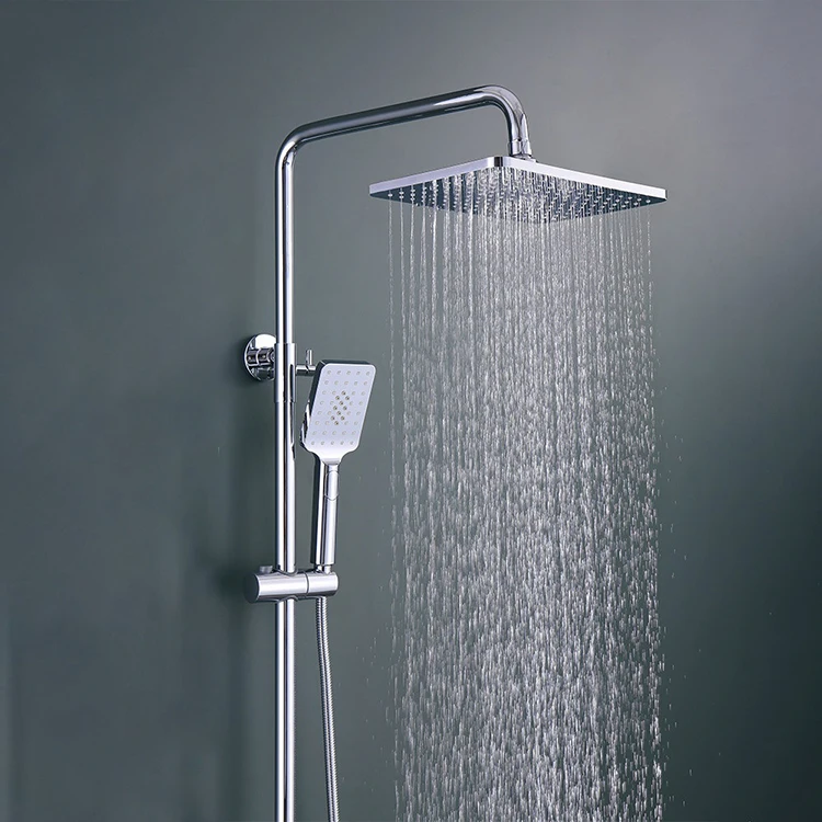 Juego de mezclador termostático de ducha de baño de latón de 3 funciones