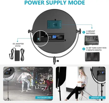 Neewer 10.6-Inch Round LED Video Light Panel with Remote, Ultra Thin Dimmable LED Soft Light for YouTube Live Stream ZoomMeeting detail image