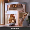 Cama alta y baja + armario con escalera