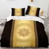 Motif baroque noir doré