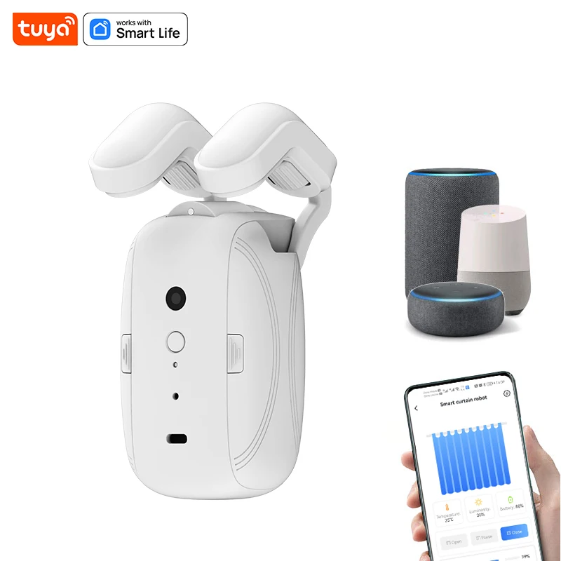 1 ouvre-rideau automatique intelligent Tuya, Bluetooth, interrupteur à