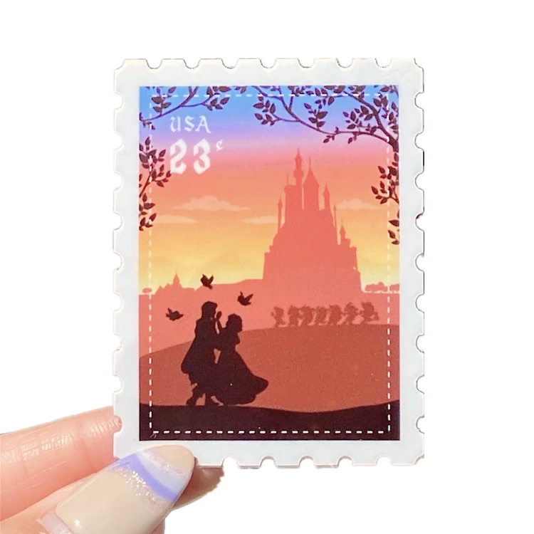 Cartoon Stamp Sticker Custom Address Mail Label Postcard Sticker