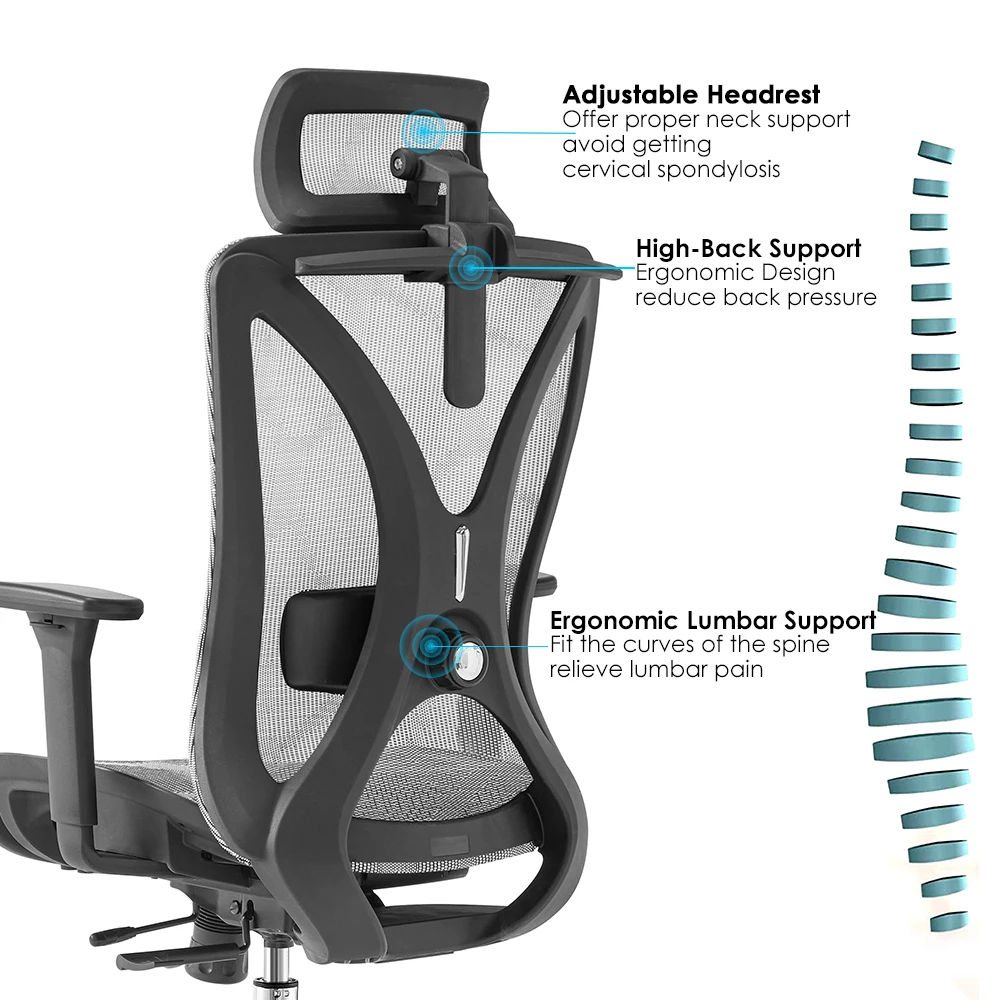 China Luxury Executive Wholesale Office Furniture Ergonomic Office Chair Full Mesh Chair for CEO boss Chair With Seat Sliding