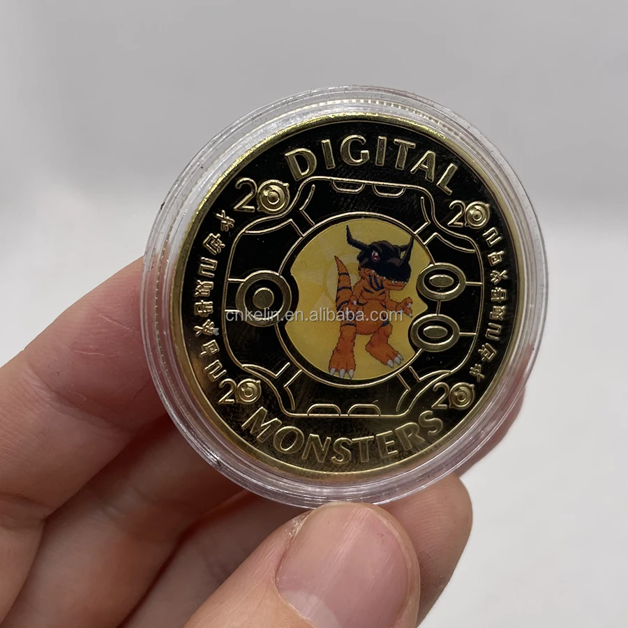 Custom Embossed Metal Coin - Japanese Anime Digimon