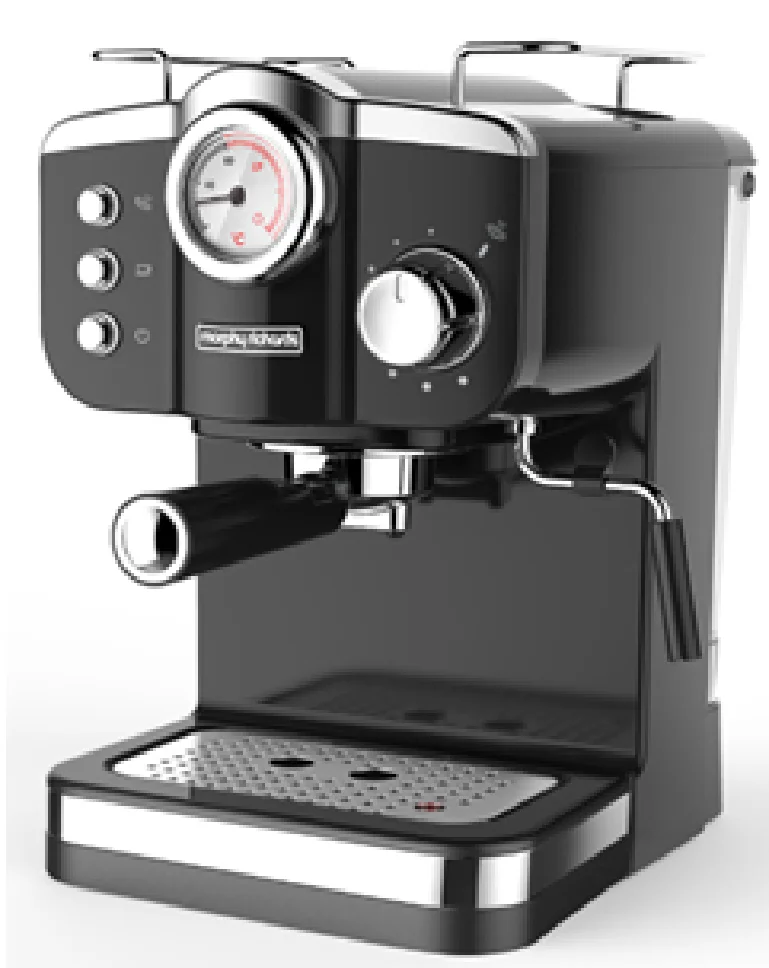 Semiautomatic 15bar Powerful Pressure Pump Retro Design Espresso And