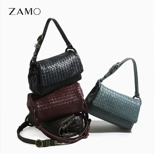 Fashion Brand Bag Blank Logo 2026 New Hand-woven Luxury Genuine Leather Clutch Bag Fashion Ladies Shoulder Bag Women's Handbag