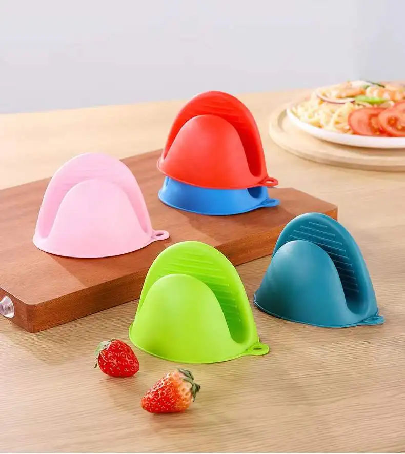Silicone Oven Mitts Heat Resistant for Kitchen Finger Protector Pot Holder for Cooking Baking BBQ Heat Resistant Kitchen factory