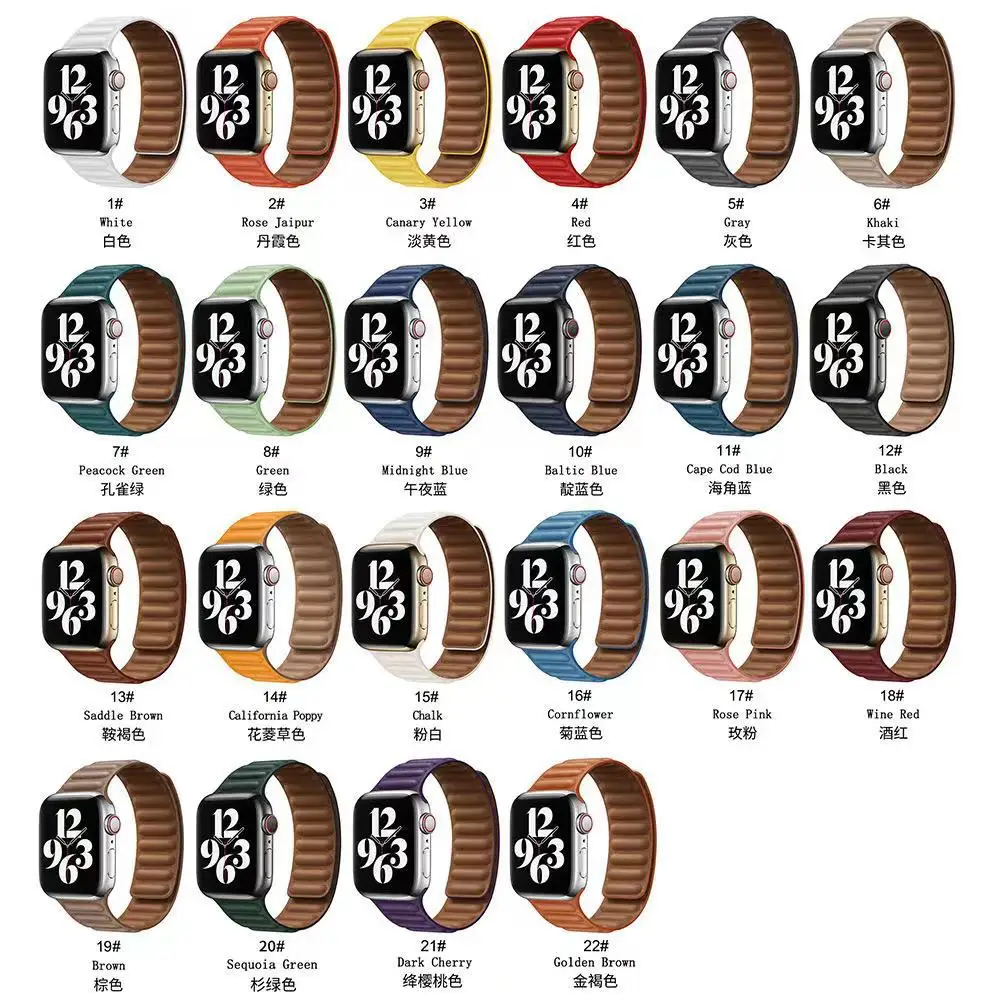 2024 New For Apple Watch Leather Strap Ultra Band Smart Watch