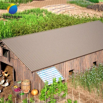 New Aluminum Chicken Coop Poultry Farm Shed Design for Chicken Farm House Construction Metal Panel Roof Available for Sale