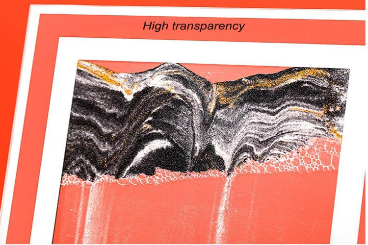 7 Inch Moving Sand Art Painting Square Glass 3d Hourglass Sandscape