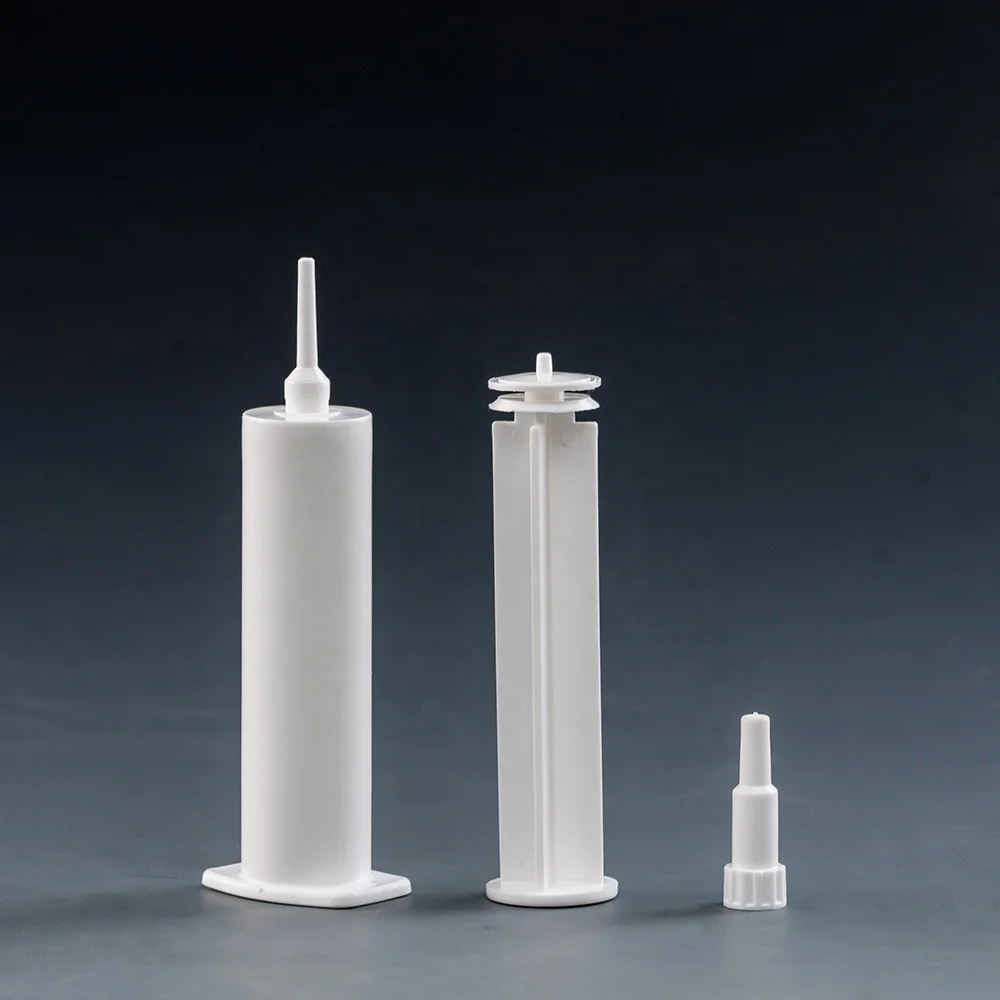 Free Sample White Empty Plastic Fish Wound Inflammation Medicine Packaging 10ml Irrigation Opaque Syringe With Breakable Tip Cap