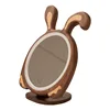 Walnut wood makeup mirror