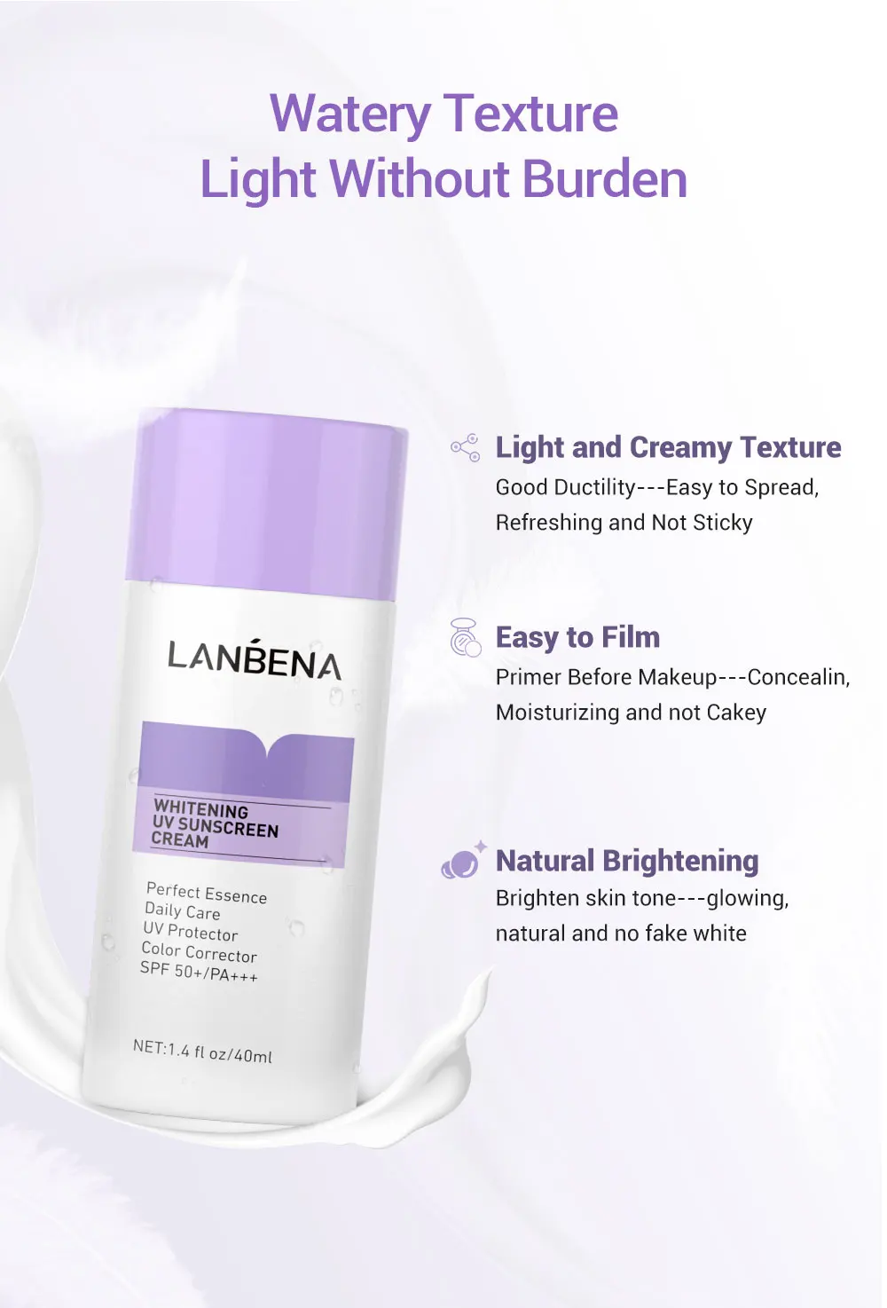 lanbena whitening uv sunscreen cream review