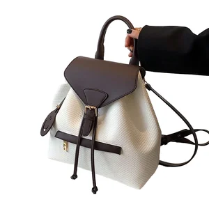 Hot-Selling New Fashion Leisure Backpack for Summer Travel Waterproof Leather Backpacks  Large Capacity Female Handbag